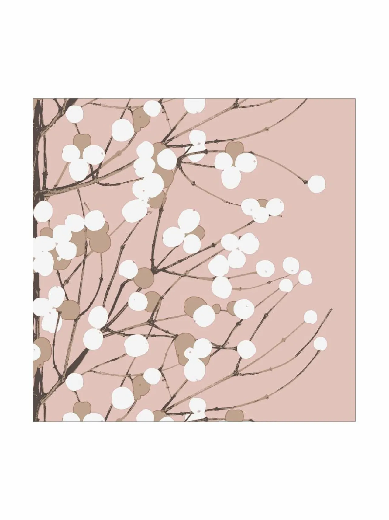 Keittiö- & Kattaustekstiilit<Marimekko Lumimarja-paperilautasliinat 20 kpl ROSE