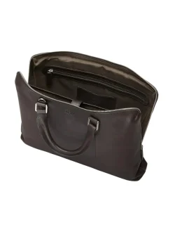 Tietokonelaukut<MMV Bags Luton Briefcase -nahkasalkku CHOCOLATE (TUMMANRUSKEA)