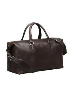 Laukut<MMV Bags Luton Weekender -nahkalaukku CHOCOLATE (TUMMANRUSKEA)