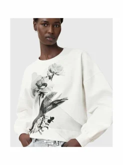 Paidat & Puserot<All Saints Lyss Lila -collegepaita CHALK WHITE