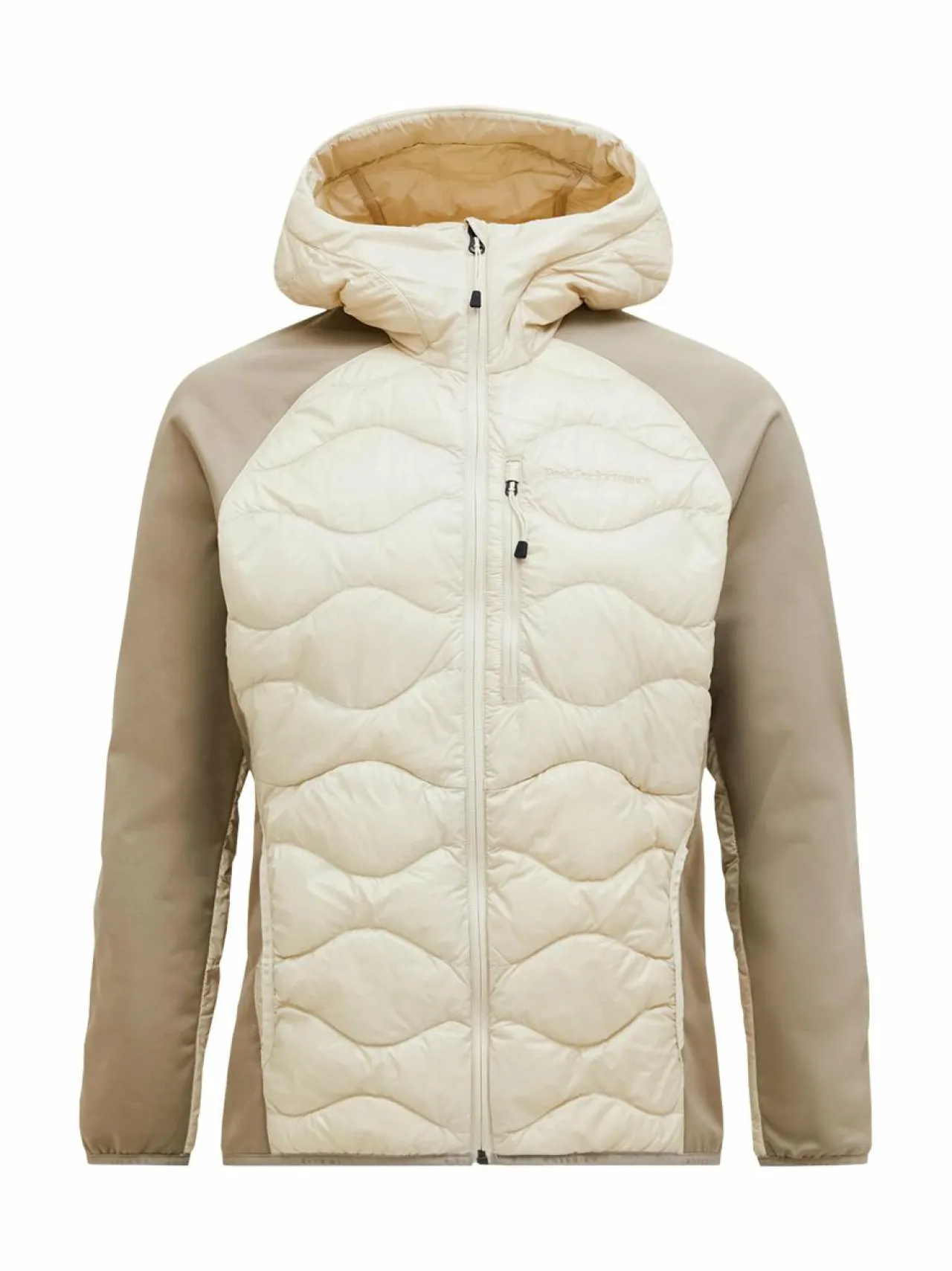 Urheilutakit<Peak Performance M Helium Hybrid Hood -untuvatakki 050 SAND FOG/SAND FOG MELANGE