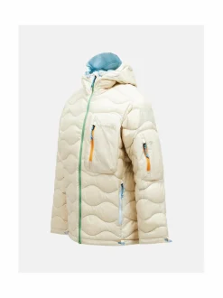 Urheilutakit|Takit<Peak Performance M Helium Utility Hood -untuvatakki 060 SAND FOG/CLOUD