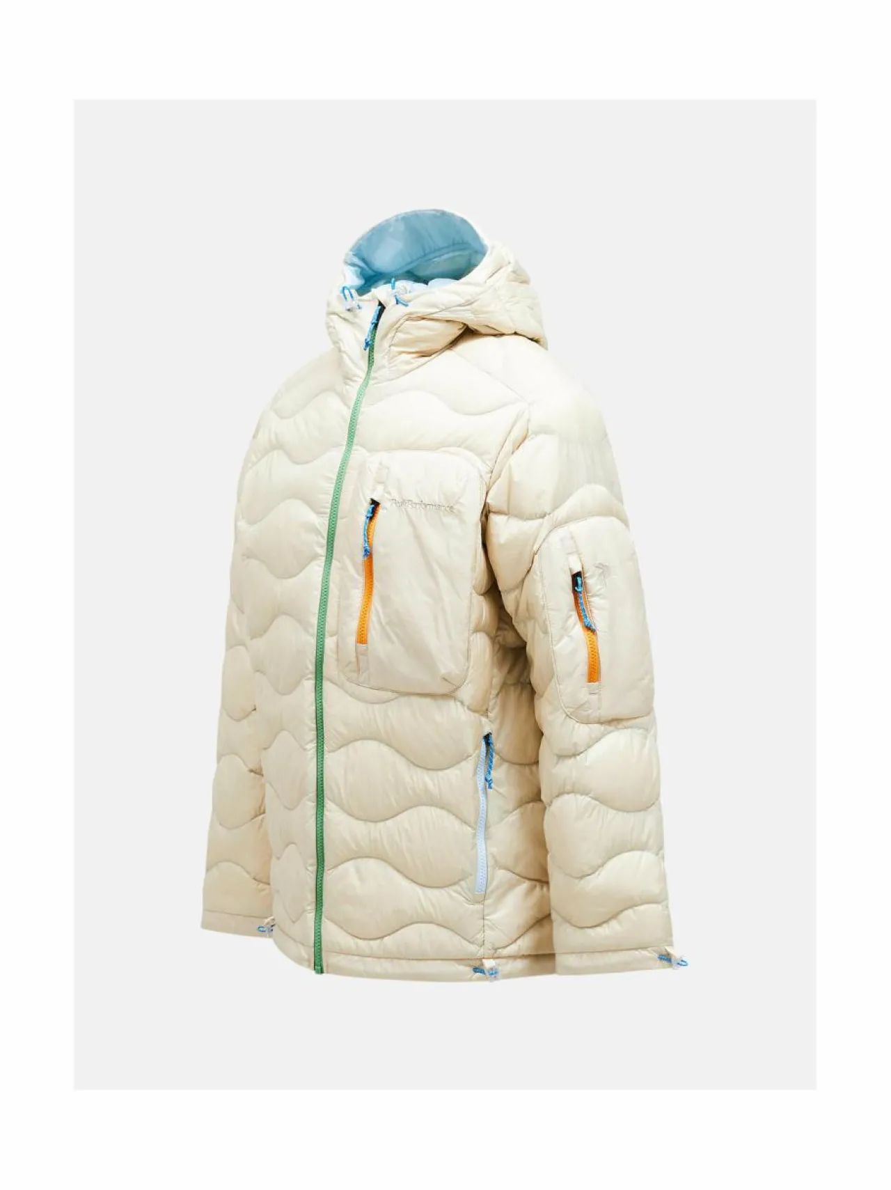 Urheilutakit|Takit<Peak Performance M Helium Utility Hood -untuvatakki 060 SAND FOG/CLOUD