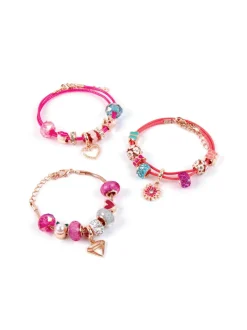 Luovuus & Oppiminen<MAKE IT REAL Think pink -rannekorujen valmistussetti