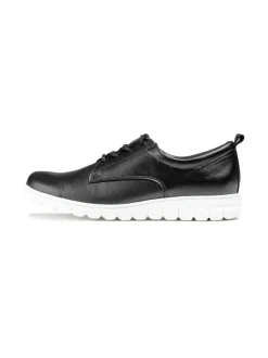 Kävelykengät & Loaferit<Pomar MALVA Naisten Lite-Flex kävelykengät BLACK SOFT NAPPA (WHT BOGNA S)