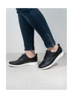Kävelykengät & Loaferit<Pomar MALVA Naisten Lite-Flex kävelykengät BLACK SOFT NAPPA (WHT BOGNA S)