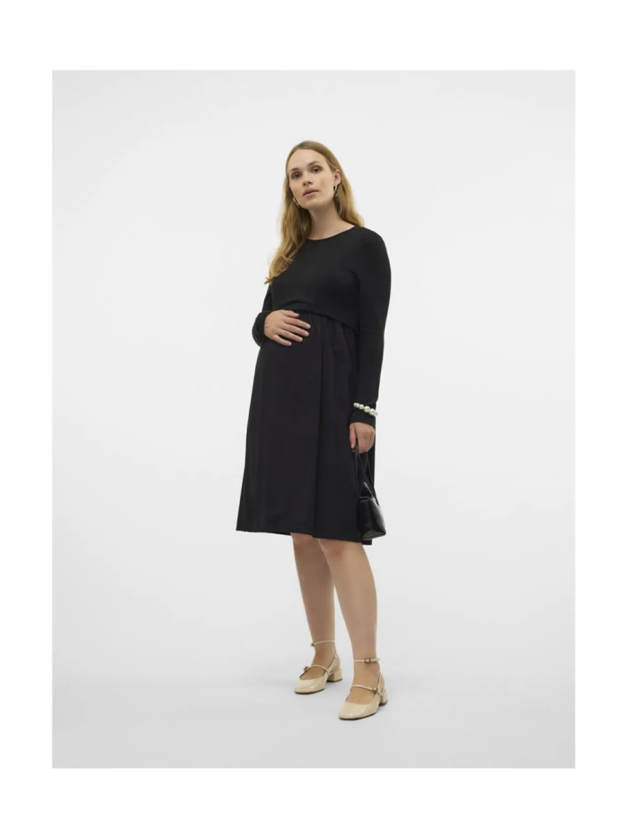 Mamalicious Mlpolia LS June äitiysmekko^ Äitiysvaatteet
