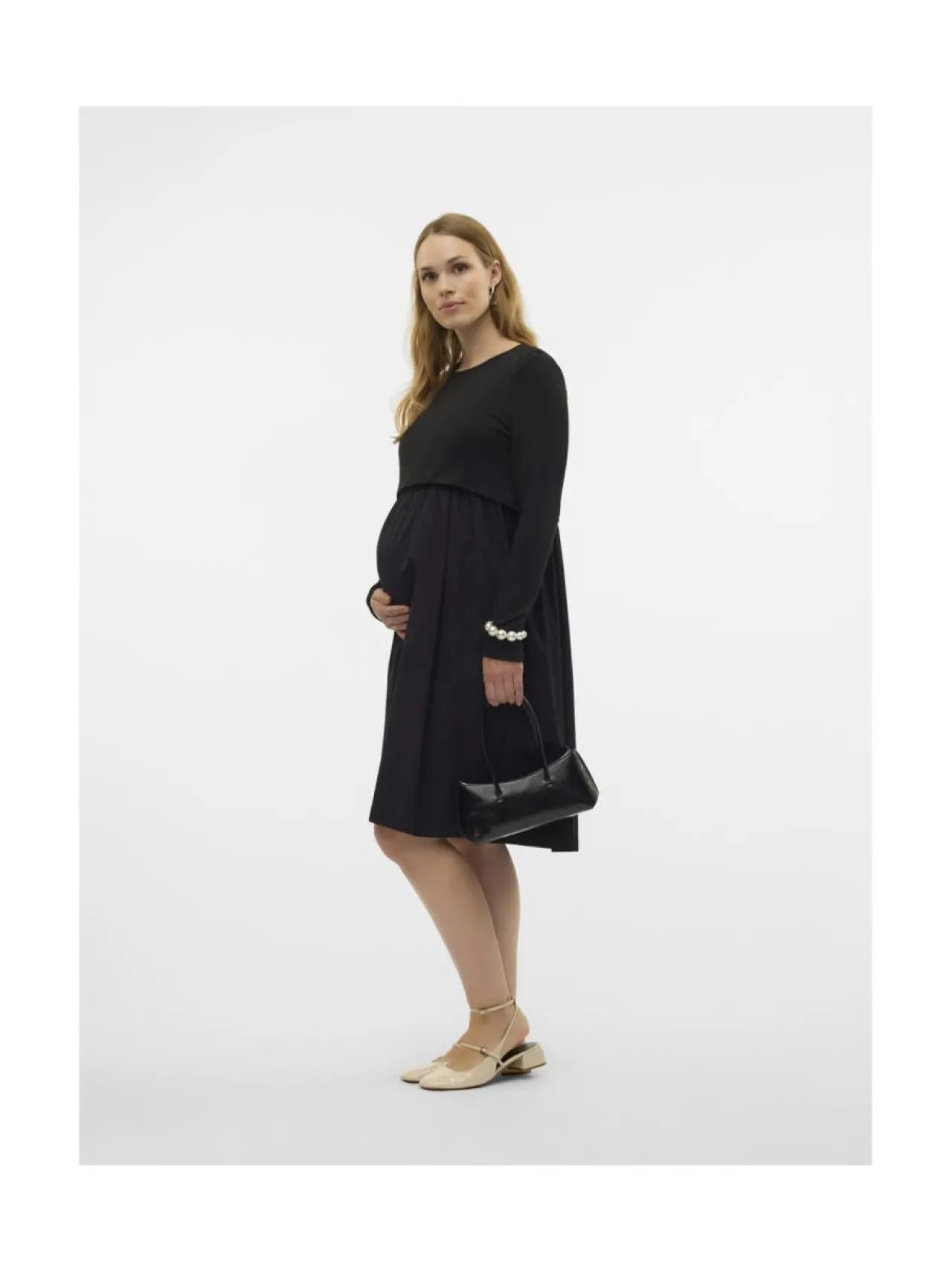 Mamalicious Mlpolia LS June äitiysmekko^ Äitiysvaatteet