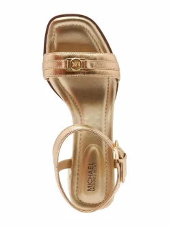 Sandaalit<Michael Michael Kors Mandy Mid -korolliset nahkasandaalit 740 PALE GOLD
