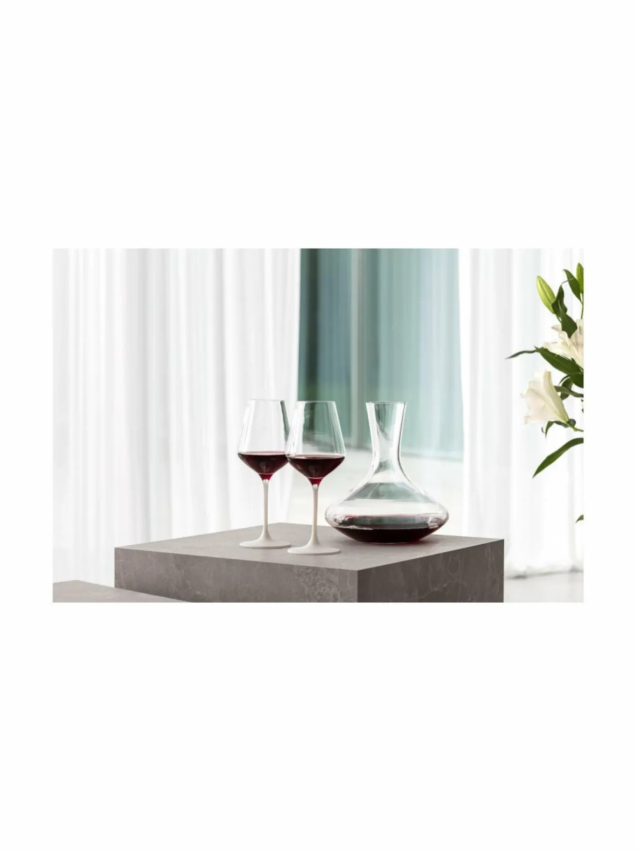 Lasit<Villeroy & Boch Manufacture Rock -punaviinilasi 4 kpl VALKOINEN