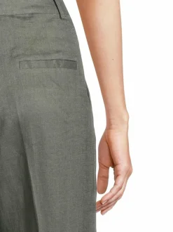 Housut<ESSENTIALS by Stockmann Marianne-housut KHAKI GREEN