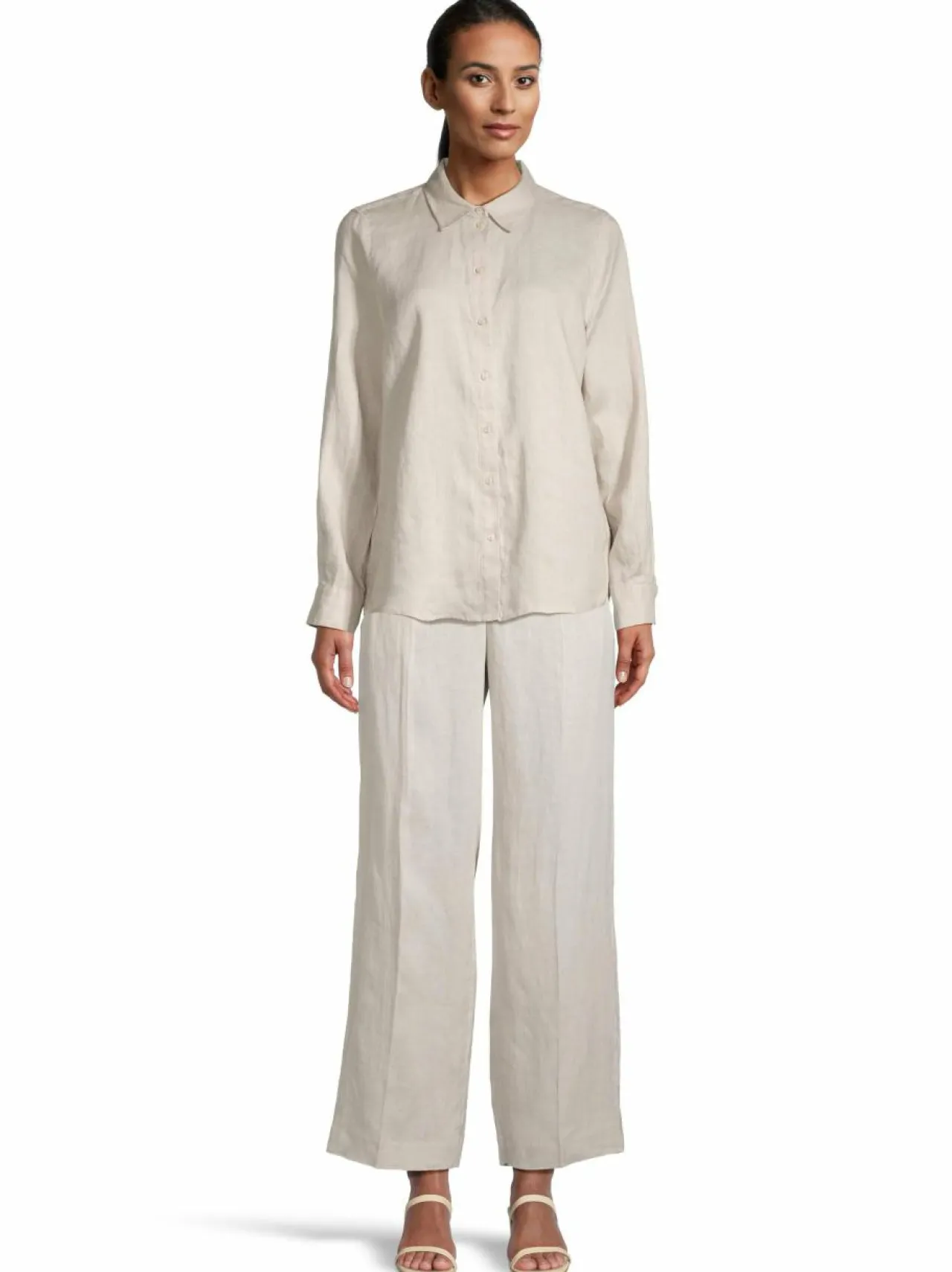 Housut<ESSENTIALS by Stockmann Marianne-housut BEIGE