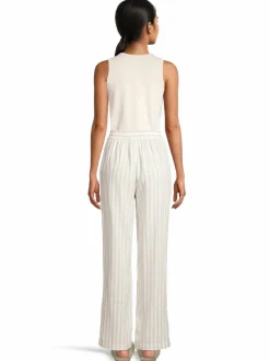 Yö- & Oloasut<A+more Marie-pyjamahousut OFFWHITE/BROWN
