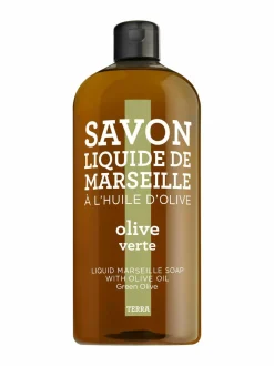 Terra Marseille Green Olive Refill -nestesaippua 1000 ml^ Vartalonhoito