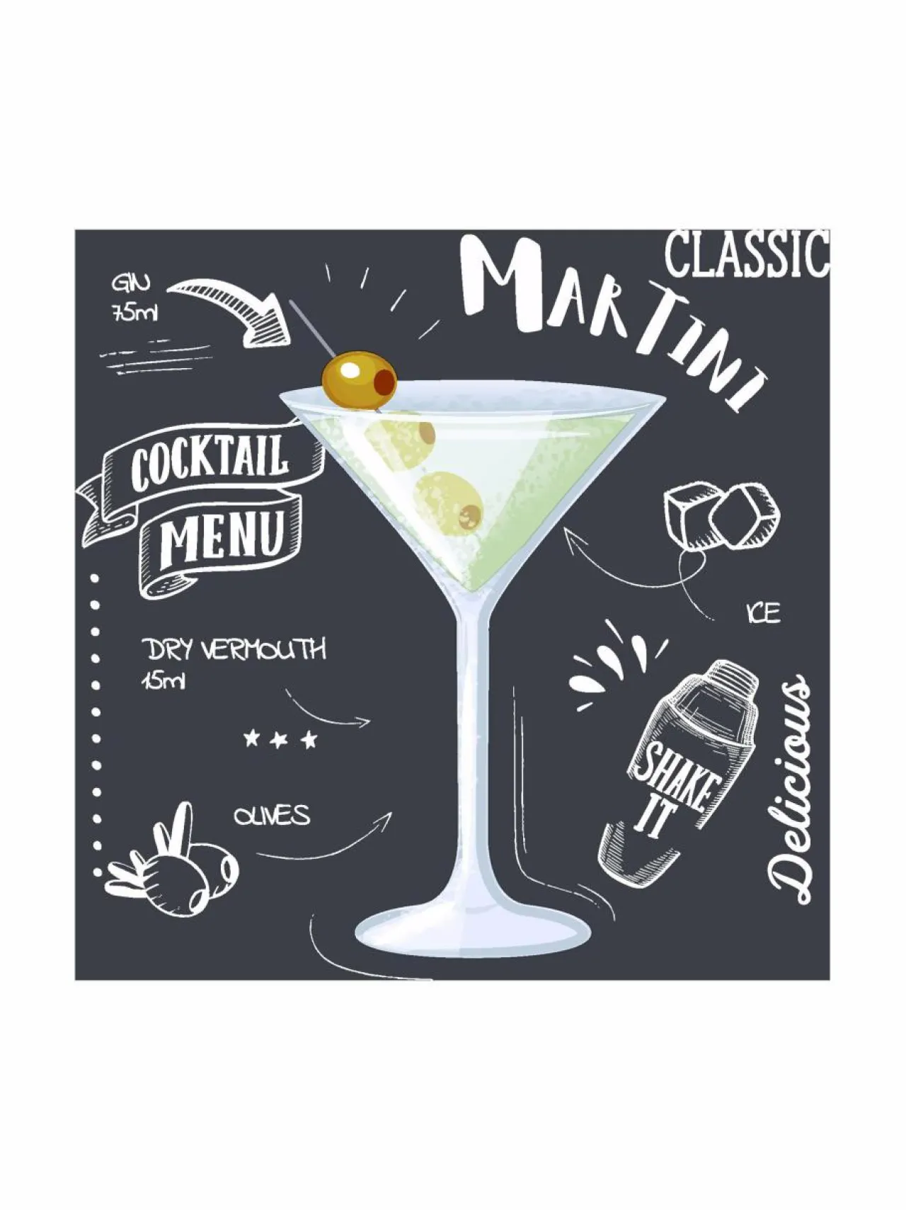 Keittiö- & Kattaustekstiilit<Paper+Design Martini-servetit 24 cm, 20 kpl BLACK