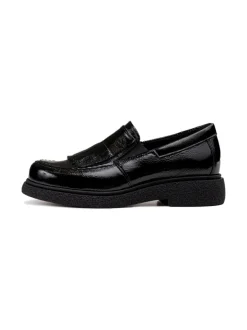 Kävelykengät & Loaferit<Pomar MATARA Naisten loaferit BLACK LACK/BLACK SOLE