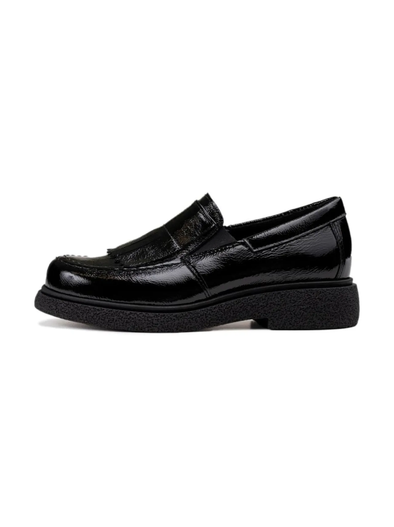 Kävelykengät & Loaferit<Pomar MATARA Naisten loaferit BLACK LACK/BLACK SOLE