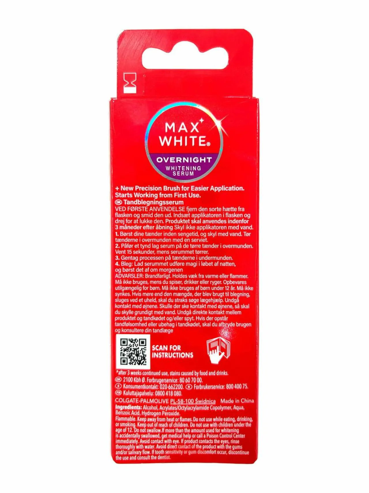 Hammastahnat<Colgate Max White Overnight -valkaisukynä 2,5 ml