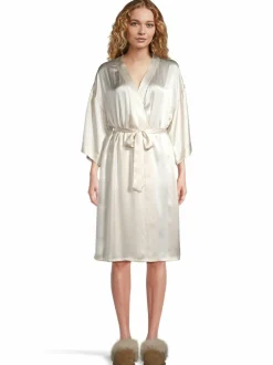 Yö- & Oloasut<Stockmann Silk Maya-silkkiaamutakki CHAMPAIGNE BEIGE