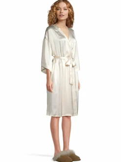 Yö- & Oloasut<Stockmann Silk Maya-silkkiaamutakki CHAMPAIGNE BEIGE