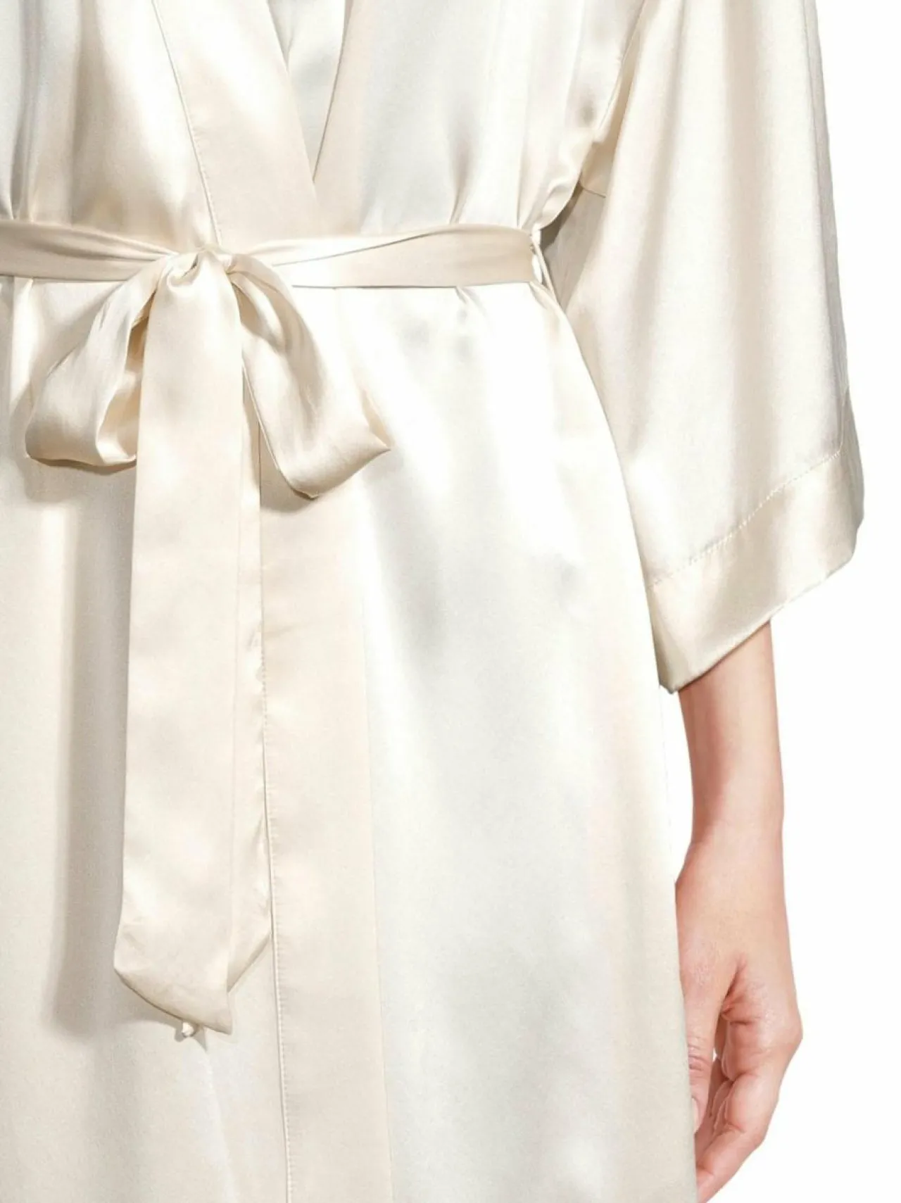 Yö- & Oloasut<Stockmann Silk Maya-silkkiaamutakki CHAMPAIGNE BEIGE
