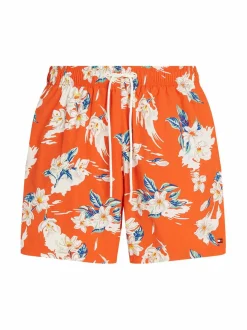 Uimahousut<Tommy Hilfiger Medium Drawstring Print -uimashortsit 0JQ TROPICAL FLORAL BRILLIANT ORANGE