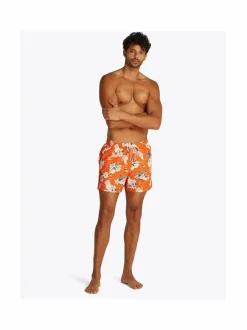 Uimahousut<Tommy Hilfiger Medium Drawstring Print -uimashortsit 0JQ TROPICAL FLORAL BRILLIANT ORANGE