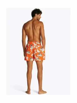 Uimahousut<Tommy Hilfiger Medium Drawstring Print -uimashortsit 0JQ TROPICAL FLORAL BRILLIANT ORANGE