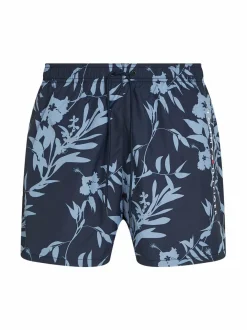 Uimahousut<Tommy Hilfiger Medium Drawstring Print -uimashortsit 0G0 FLORAL TROPIC AOP DESERT SKY