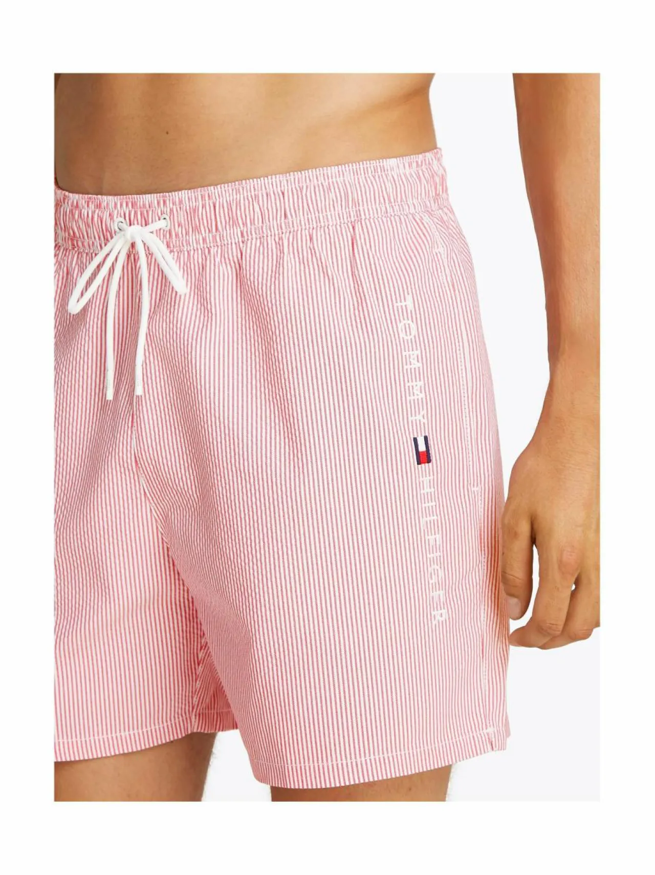 Uimahousut<Tommy Hilfiger Medium Drawstring Stripe -uimashortsit 0K9 ITHACA WHITE MEDIUM RED