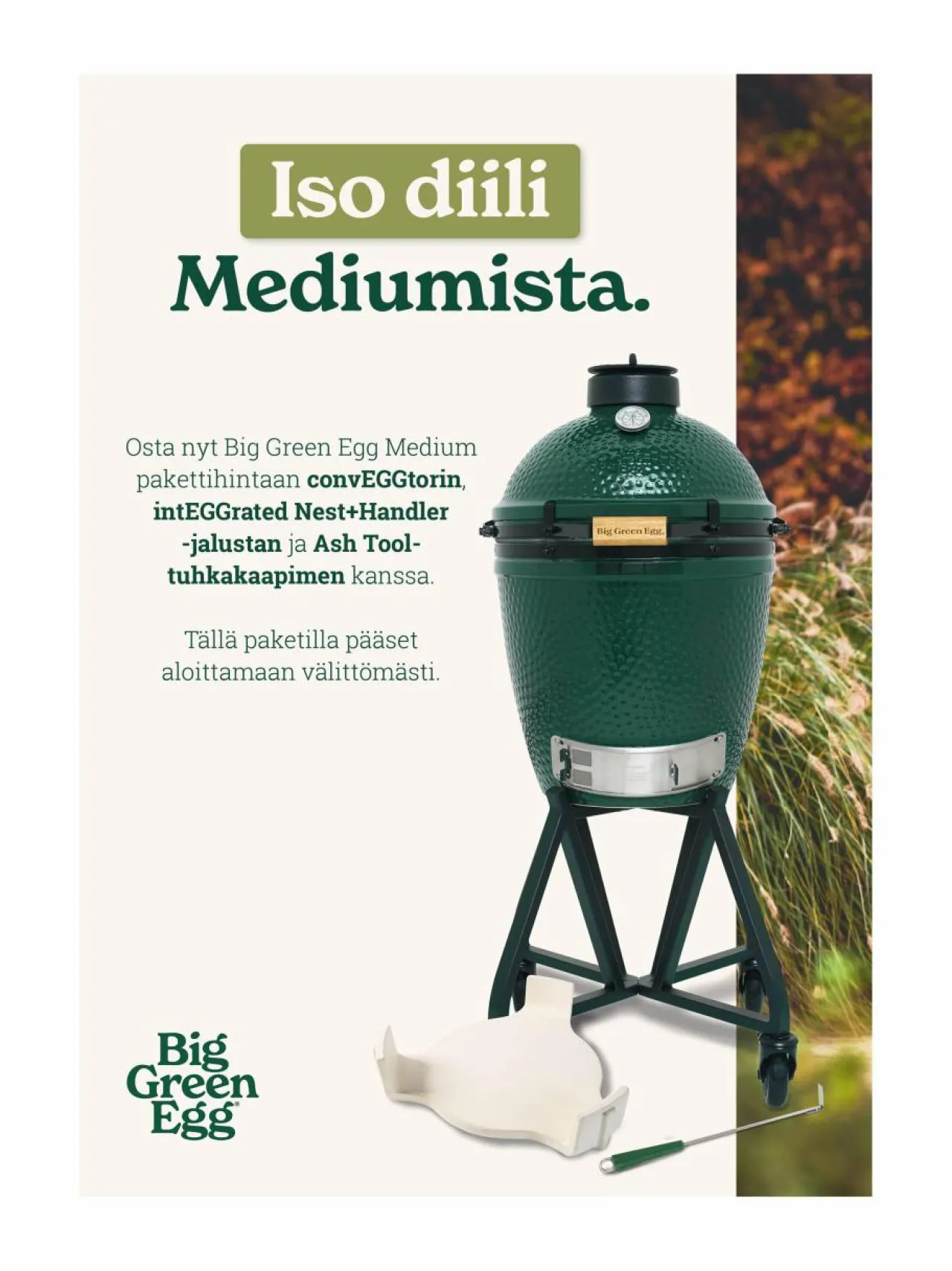 Big Green Egg Medium Set -paketti^ Grillit & Grillitarvikkeet