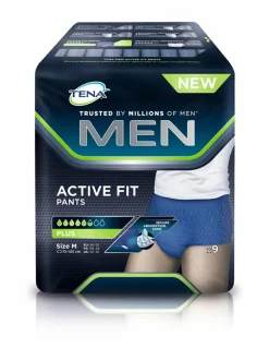 TENA Men Active Fit Pants Medium -inkontinenssihousut 9 kpl^ Intiimituotteet