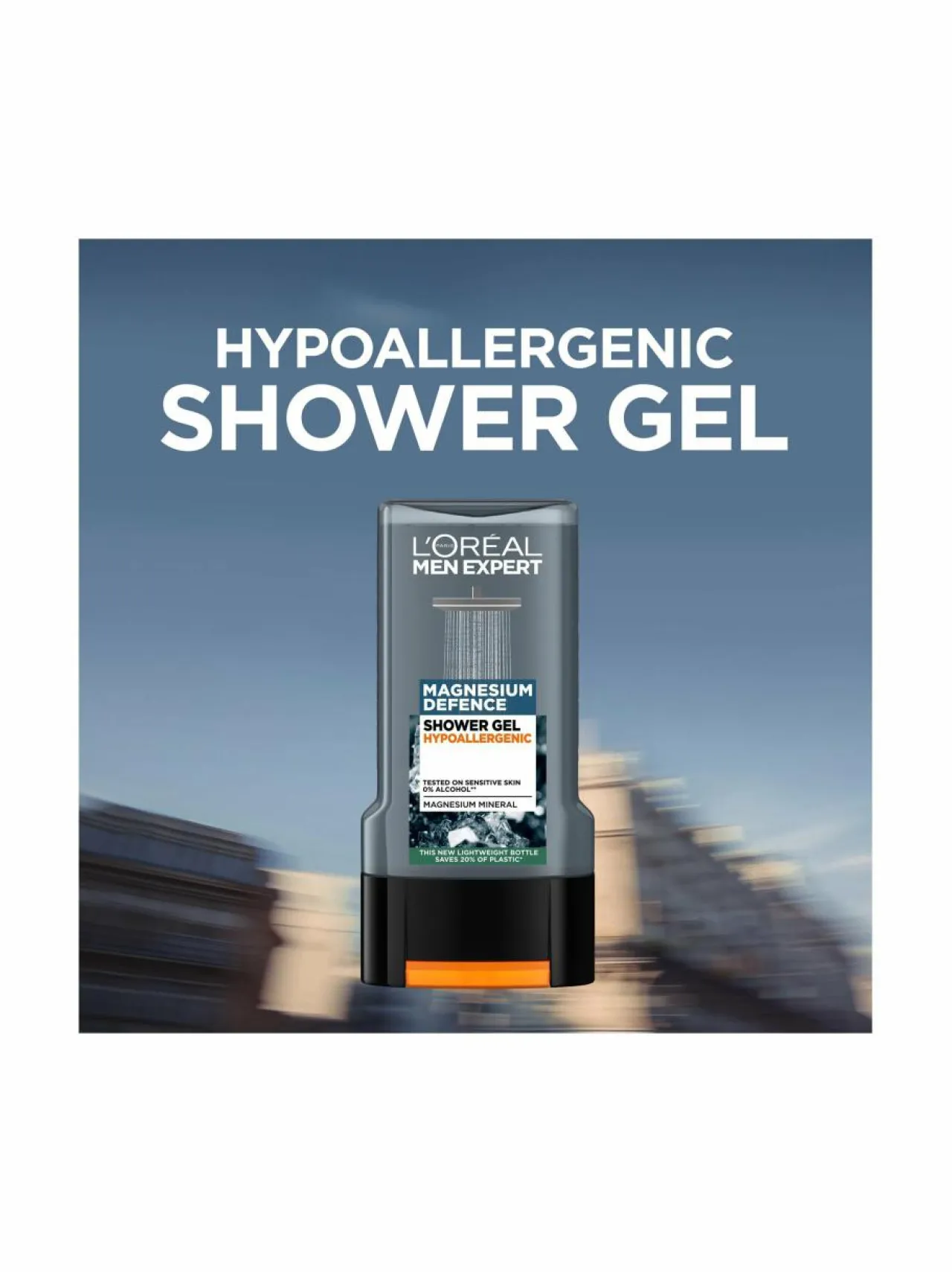 Vartalonhoito<L'ORÉAL MEN EXPERT Men Expert Magnesium Defense Hypoallergenic -suihkugeeli, 300 ml