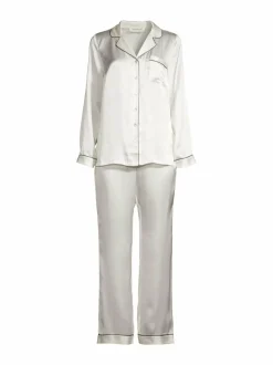 Yö- & Oloasut<Stockmann Silk Mercia-silkkipyjamasetti, lahjapakkauksessa WHITE