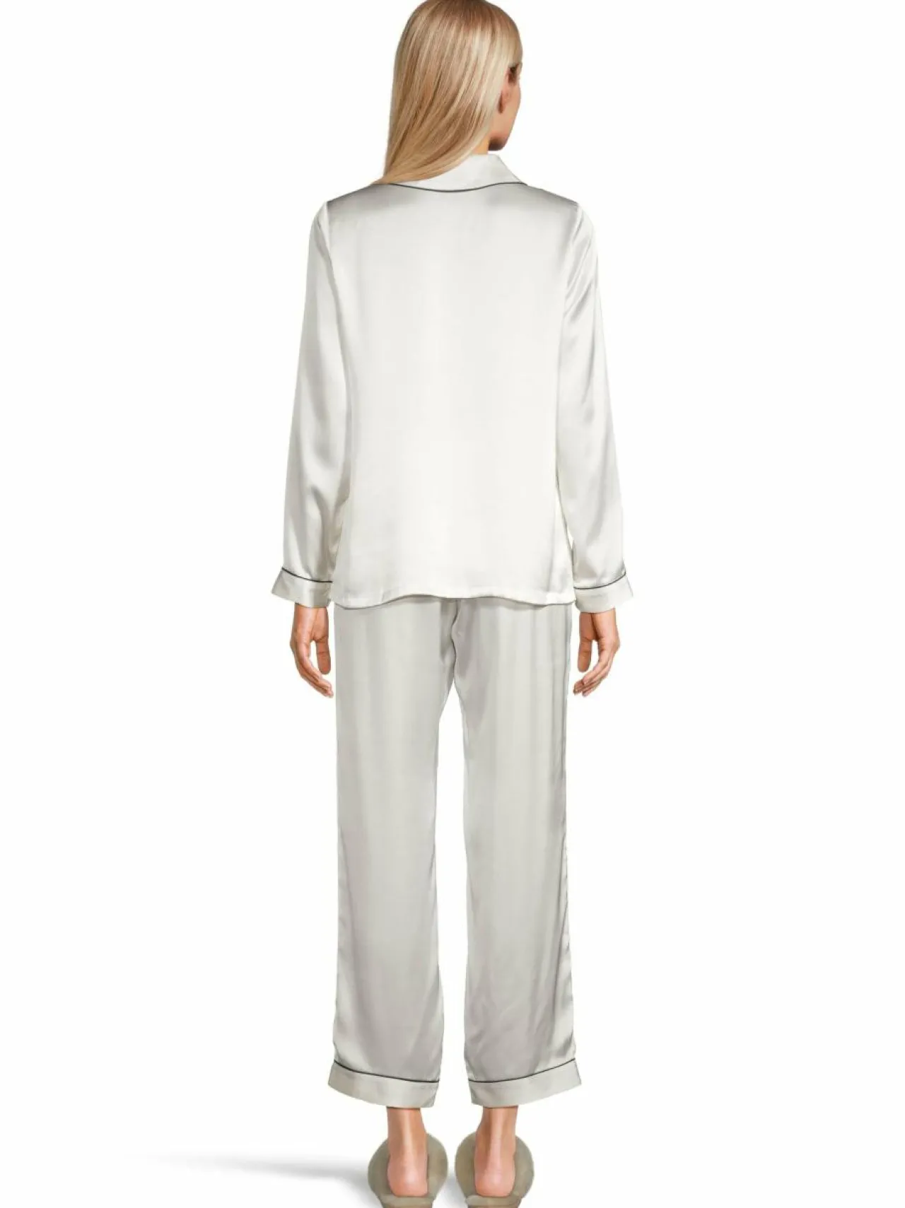 Yö- & Oloasut<Stockmann Silk Mercia-silkkipyjamasetti, lahjapakkauksessa WHITE