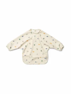 Lasten Ruokailu<Liewood Merle Printed Cape Bib -ruokailupaita 2330 AVIATOR / ECRU