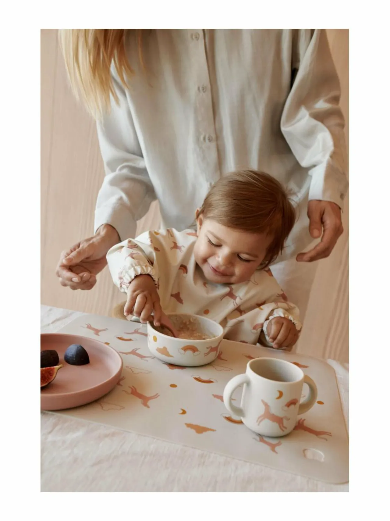 Lasten Ruokailu<Liewood Merle Printed Cape Bib -ruokailupaita 2336 DREAM / ECRU