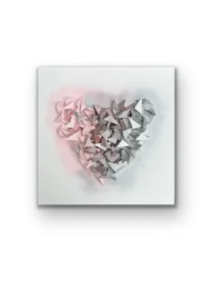 Annika Salmi Art Metallic heart 60x60 akustiikkateos^ Taulut & Julisteet