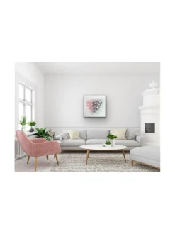 Annika Salmi Art Metallic heart 60x60 akustiikkateos^ Taulut & Julisteet