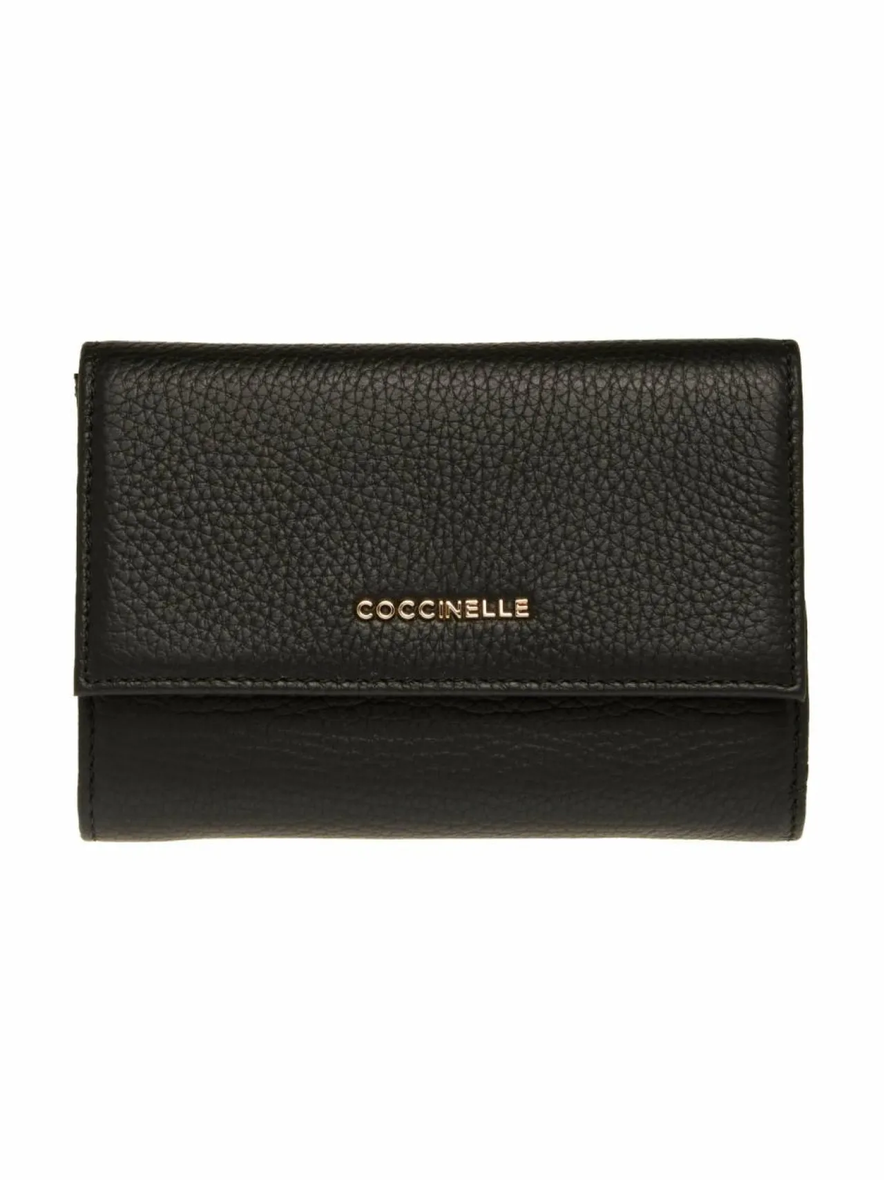 Lompakot & Kotelot<Coccinelle Metallic Soft Flap -nahkalompakko 001 NOIR