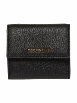 Lompakot & Kotelot<Coccinelle Metallic Soft S -nahkalompakko 001 NOIR