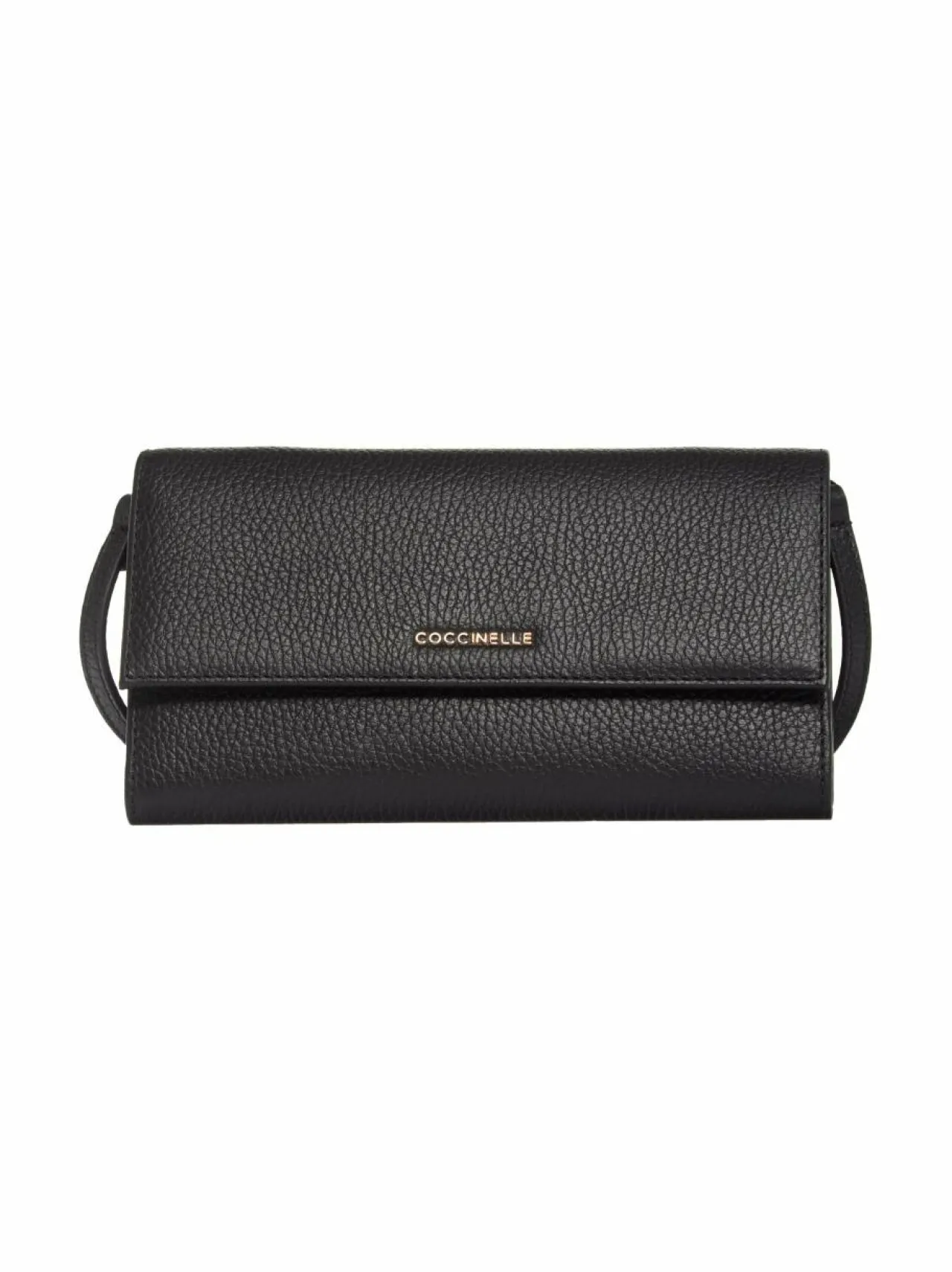 Lompakot & Kotelot<Coccinelle Metallic Soft Wallet With Strap -lompakkolaukku 001 NOIR