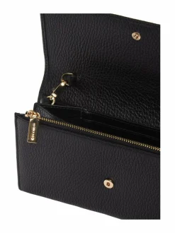 Lompakot & Kotelot<Coccinelle Metallic Soft Wallet With Strap -lompakkolaukku 001 NOIR