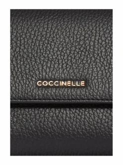 Lompakot & Kotelot<Coccinelle Metallic Soft Wallet With Strap -lompakkolaukku 001 NOIR