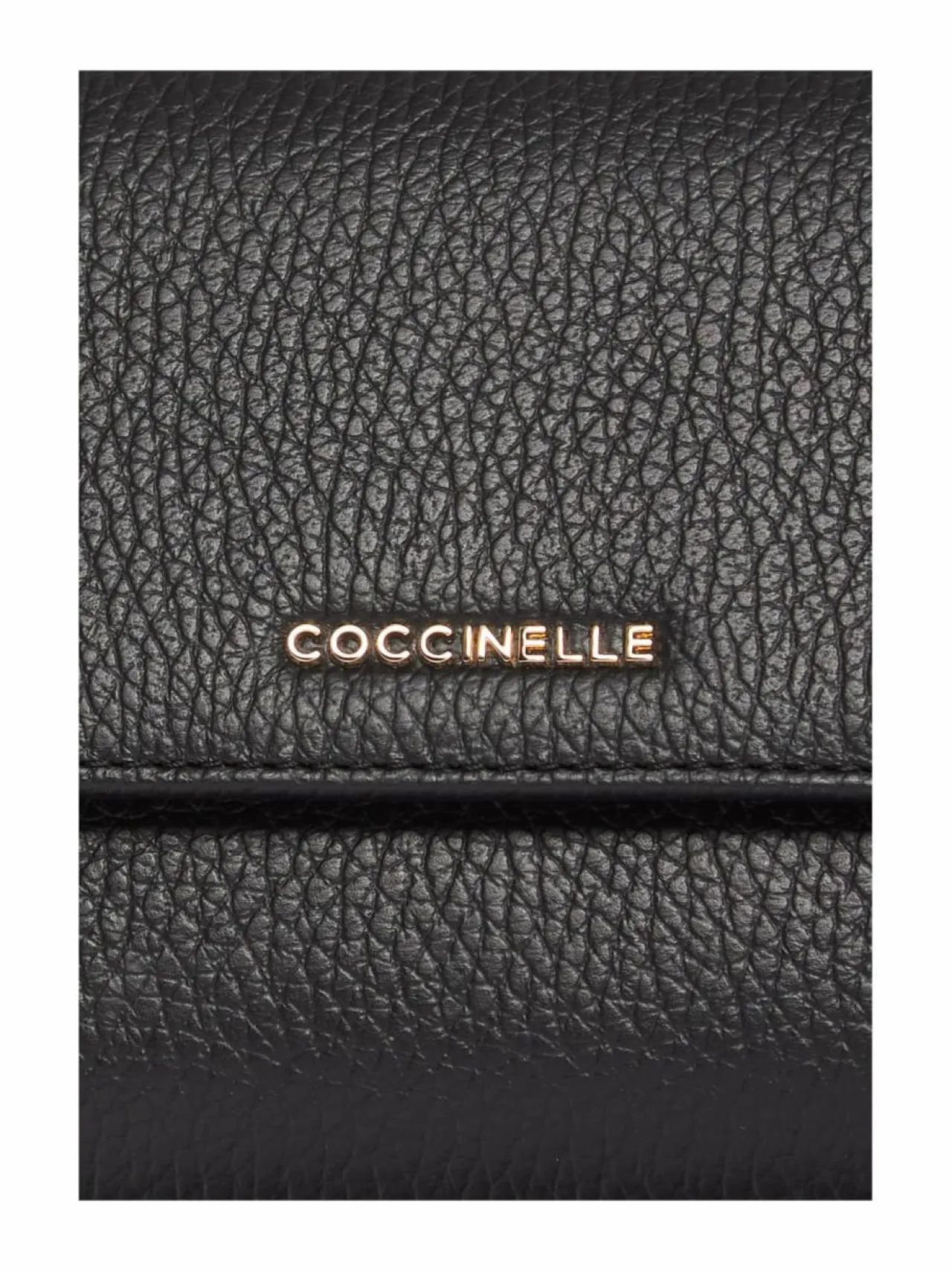 Lompakot & Kotelot<Coccinelle Metallic Soft Wallet With Strap -lompakkolaukku 001 NOIR