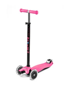 MICRO Potkulauta Maxi Plus LED-valoilla, pinkki^ Ulkolelut