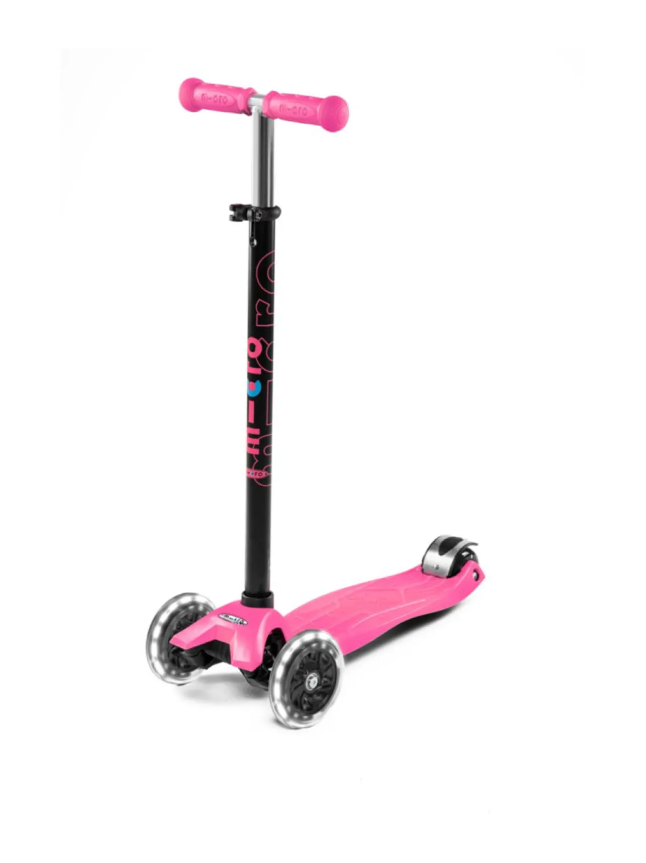 MICRO Potkulauta Maxi Plus LED-valoilla, pinkki^ Ulkolelut