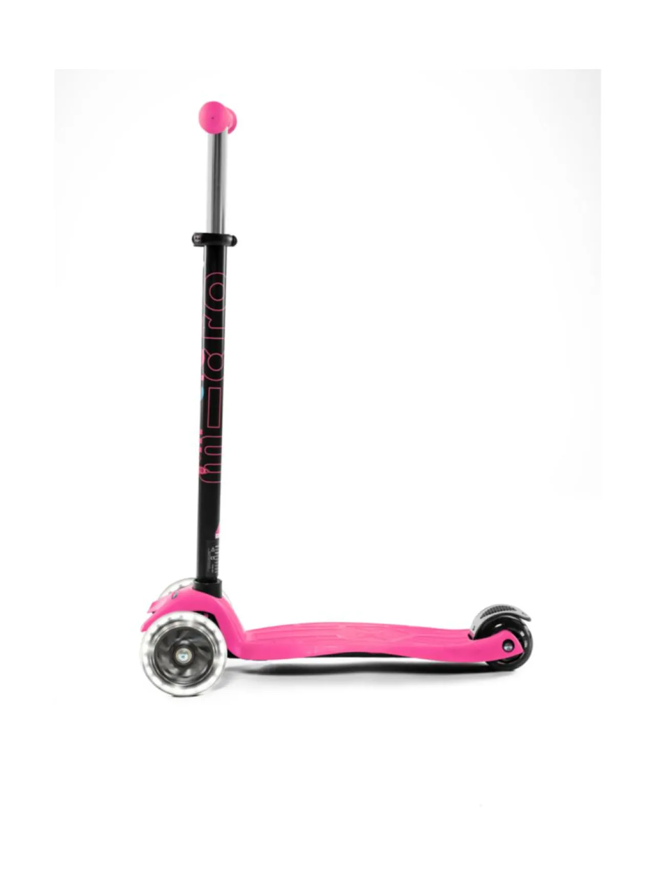 MICRO Potkulauta Maxi Plus LED-valoilla, pinkki^ Ulkolelut