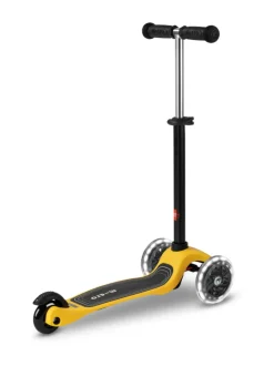 Ulkolelut<MICRO Potkulauta Mini Deluxe Lite LED-valoilla, keltainen