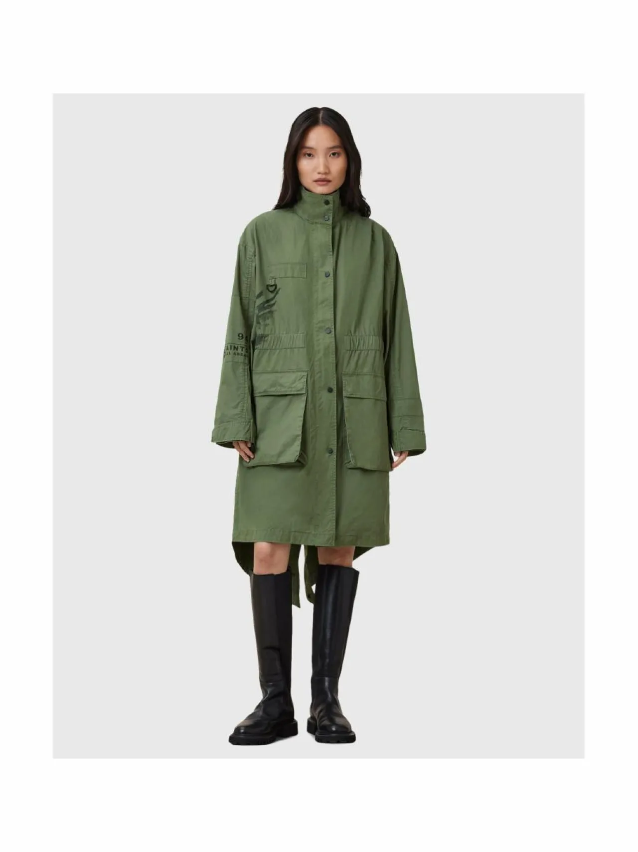 Takit<All Saints Milla Bird -parkatakki KHAKI GREEN